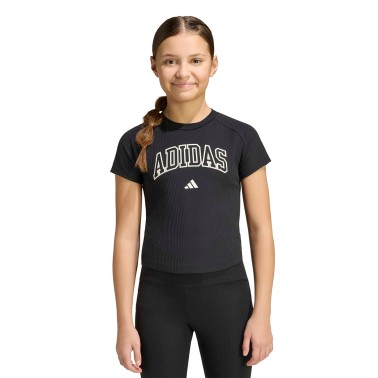 Παιδική Κοντομάνικη Μπλούζα Μαύρη - adidas Sportswear Sport Seasonals Collegiate Typography