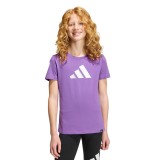 Παιδική Κοντομάνικη Μπλούζα Μωβ - adidas Sportswear Everyday Glam Graphic Εικόνα 