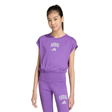 Παιδική Κοντομάνικη Μπλούζα Μωβ - adidas Sportswear Seasonals Collegiate Typography