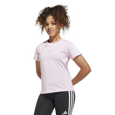 Παιδική Κοντομάνικη Μπλούζα Ροζ - adidas Sportswear Essentials 3-Stripes