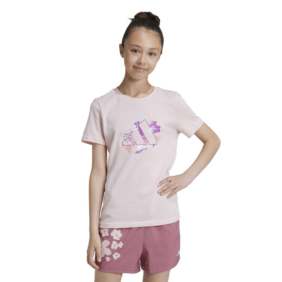 Παιδική Κοντομάνικη Μπλούζα Ροζ - adidas Sportswear Girls' Training