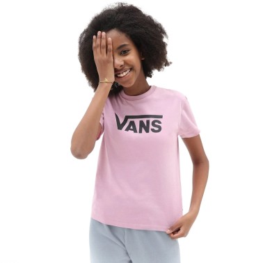 Vans Flying V Crew Ροζ - Παιδική Κοντομάνικη Μπλούζα