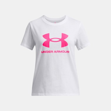 Παιδική Κοντομάνικη Μπλούζα Λευκή - Under Armour Big Logo