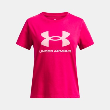 Παιδική Κοντομάνικη Μπλούζα Μπορντό - Under Armour Big Logo