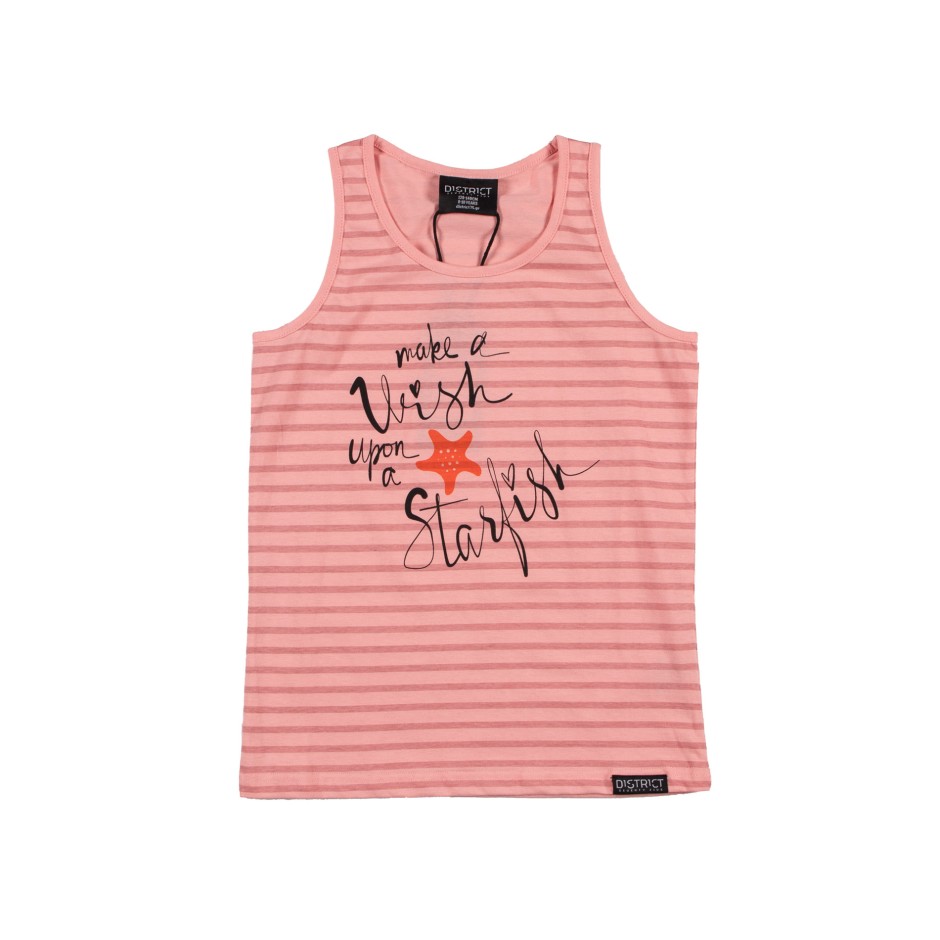 DISTRICT75 GIRLS' TANK TOP 120KGTA-747 Ροζ