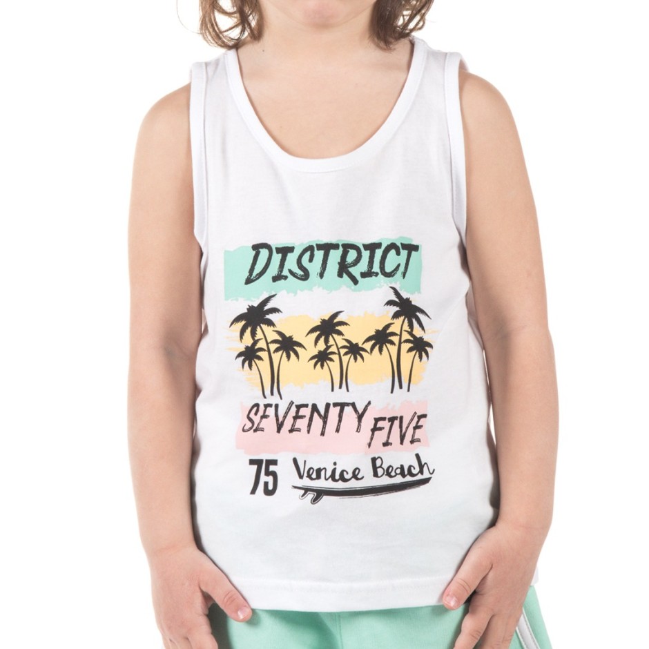 DISTRICT75 121KGTA-940 TShirt-091 Λευκό
