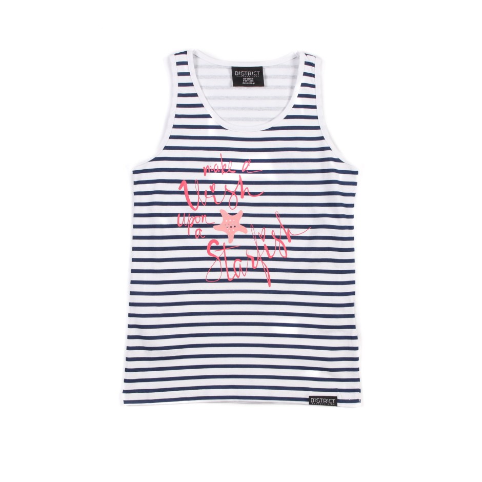DISTRICT75 GIRLS' TANK TOP 120KGTA-747 White