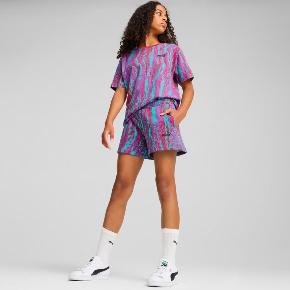 PUMA ESS NATURE 2.0 HIGH WAIST SHORTS G 686488-17 Colorful