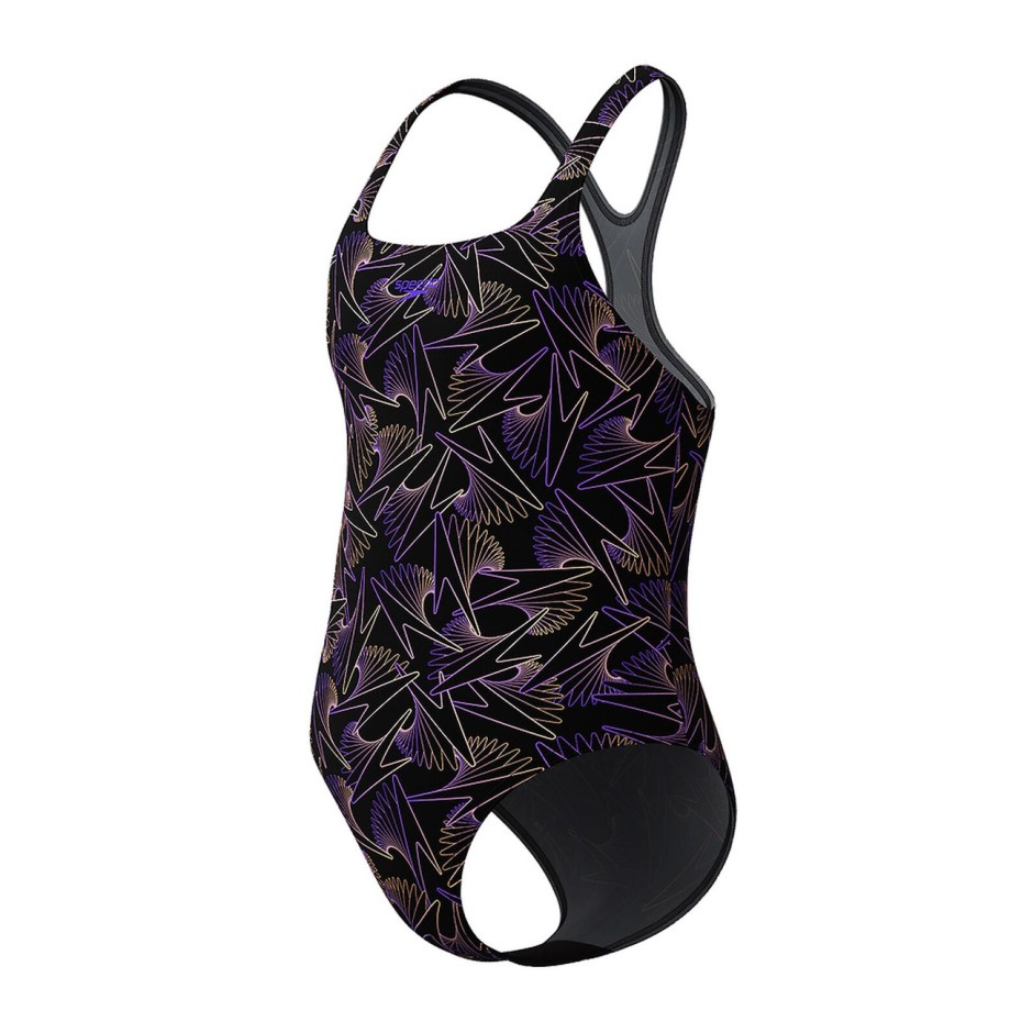 SPEEDO GIRLS HYPERBOOM ALLOVER MEDALIST 8-00372818692 Black