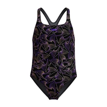 Παιδικό Ολόσωμο Μαγιό Μαύρο - Speedo Hyperboom Medalist Allover Print
