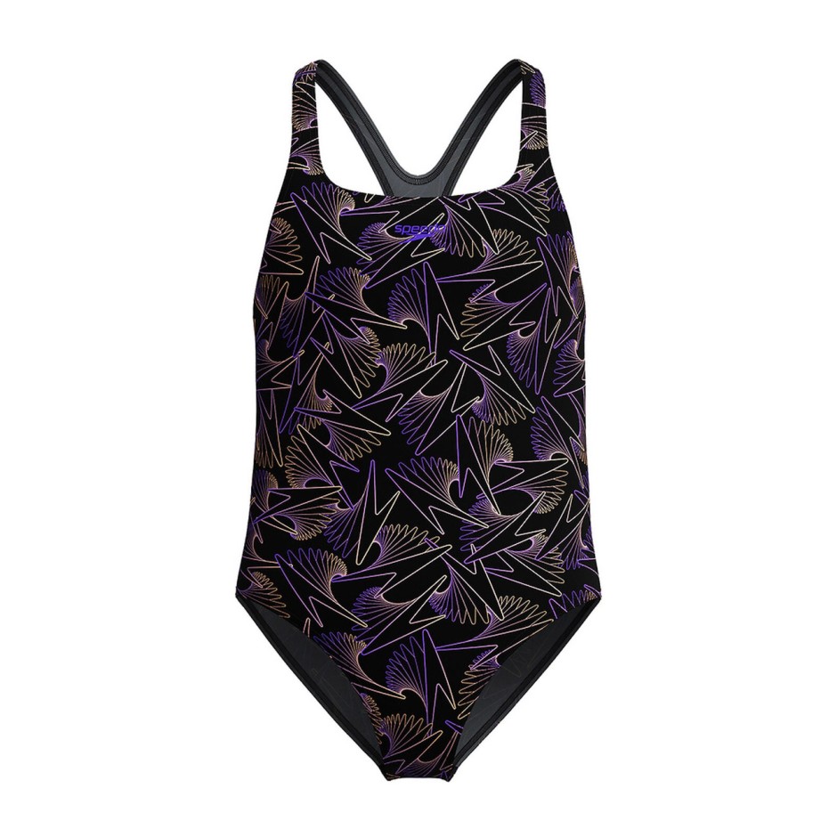 SPEEDO GIRLS HYPERBOOM ALLOVER MEDALIST 8-00372818692 Black