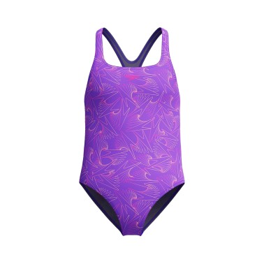SPEEDO GIRLS HYPERBOOM ALLOVER MEDALIST 8-00372815333 Purple