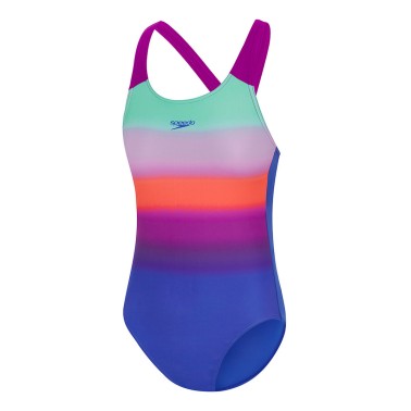 SPEEDO GIRLS PRINTED PULSEBACK 8-00313518160 Colorful