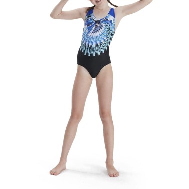Speedo Digital Placement Splashback Πολύχρωμο - Παιδικό Ολόσωμο Μαγιό