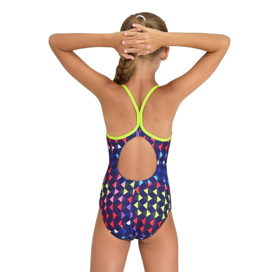 ARENA GIRL'S SWIMSUIT CARNIVAL PRINT Πολύχρωμο