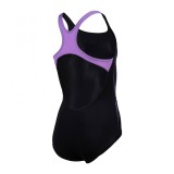 ARENA GIRL'S SWIMSUIT SWIM PRO BACK GRAPHIC 005545-590 Black Image 2