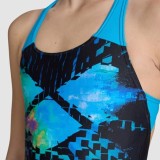 ARENA GIRL'S MULTI PIXELS NEW SWIM PRO BACK L 006679-580 Black Image 1