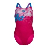 ARENA GIRL'S SPLASH POINT SWIMSUIT V BACK 007225-900 Fuchsia Image 1