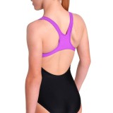 ARENA GIRL'S DIM LIGHT SWIMSUIT SWIM PRO BACK 008104-509 Purple Image 2