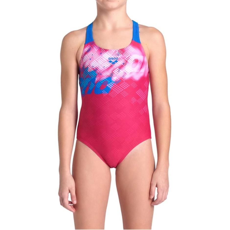 ARENA GIRL'S SPLASH POINT SWIMSUIT V BACK 007225-900 Fuchsia