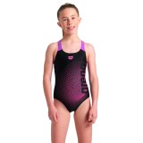 ARENA GIRL'S DIM LIGHT SWIMSUIT SWIM PRO BACK 008104-509 Purple Image 