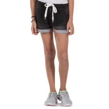 DISTRICT75 GIRLS' JEANS SHORTS 119KGSO-477 Black