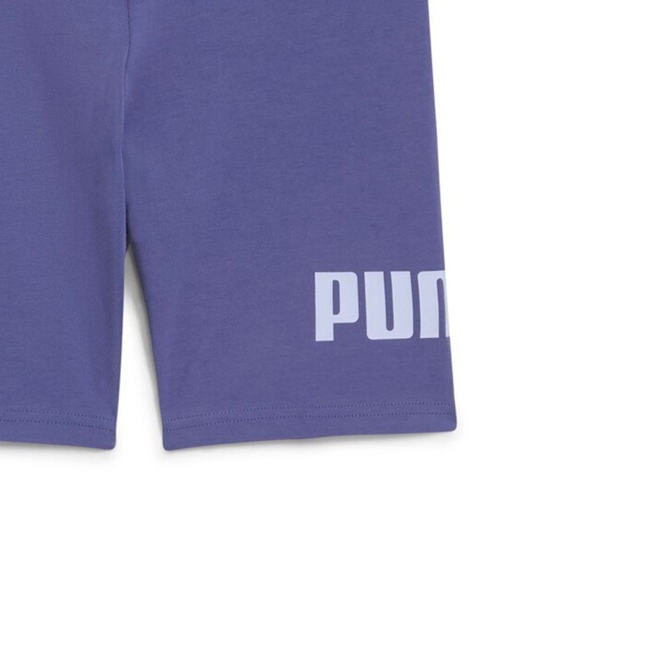 Biker Shorts Purple - PUMA Essentials 2 Color No. 1 Logo