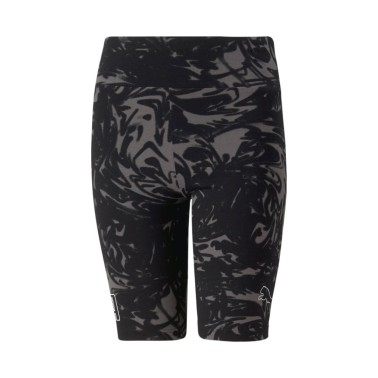 PUMA POWER SUMMER HIGH WAIST AOP SHORT LEGGINGS Μαύρο