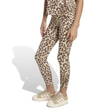 Kids' Leggings Beige - adidas Sportswear Animal Print Sport
