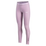 Kids' Training Leggings Purple - Under Armour HeatGear Branded Image 1