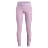 Kids' Training Leggings Purple - Under Armour HeatGear Branded Image 