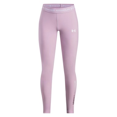 Kids' Training Leggings Purple - Under Armour HeatGear Branded