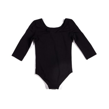 GO DANCE GIRLS LEOTARDS 3/4 SLEEVE 9991-BLK Μαύρο