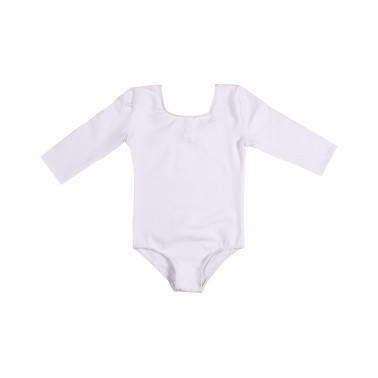 GO DANCE GIRLS LEOTARDS 3/4 SLEEVE 9991-WHT White