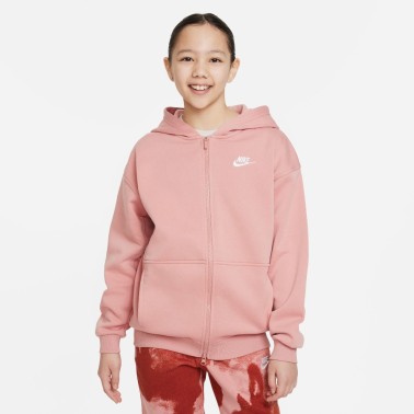 Nike Sportswear Club Fleece Ροζ - Παιδική Ζακέτα 