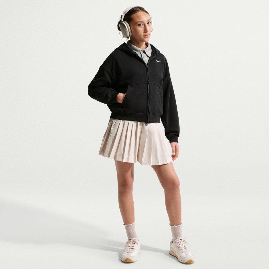Παιδική Ζακέτα Μαύρη - Nike Sportswear Studio Fleece