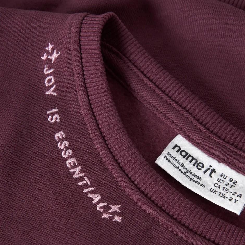 Kids' Sweatshirt Bordeaux - Name It Nmfokala