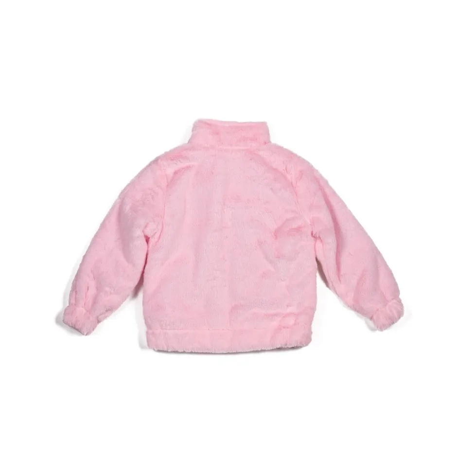 NIKE BIG SWOOSH FAUX FUR JACKET 36J828 A9Y Pink