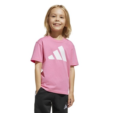 Παιδική Κοντομάνικη Μπλούζα Φούξια - adidas Sportswear Εssentials Big Logo