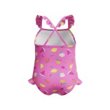 Kids' Swimsuit Pink - Speedo Printed Frill Thinstrap Image 0