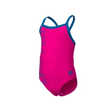 ARENA LOGO KIDS GIRL ONE PIECE 003605-680 Fuchsia