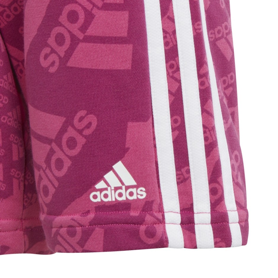 Παιδική Βερμούδα Φούξια - adidas Sportswear French Terry Camo Logo
