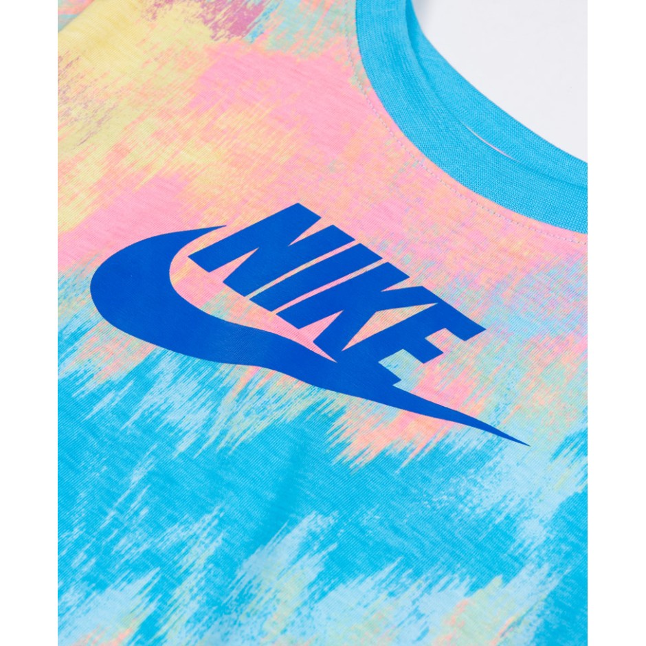 NIKE BOXY TEE & BIKER SHORT SET Πολύχρωμο