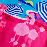 SPEEDO GIRLS DIGITAL LONG SLEEVE RASH TOP 8-00374516874 Fuchsia Image 1