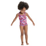 SPEEDO GIRLS  LTS PRINTED FRILL THINSTRAP 003146-14807B Pink Image 3