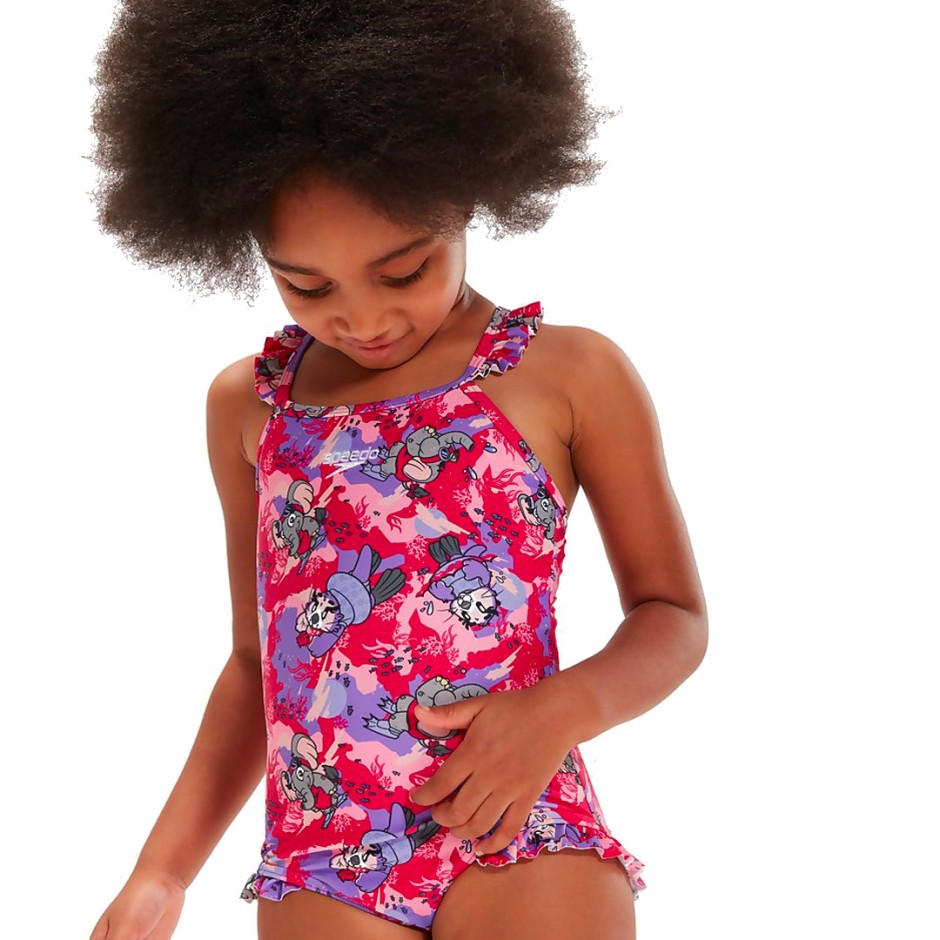 Βρεφικό Μαγιό Ολόσωμο Πολύχρωμο - Speedo Learn To Swim Printed Frill