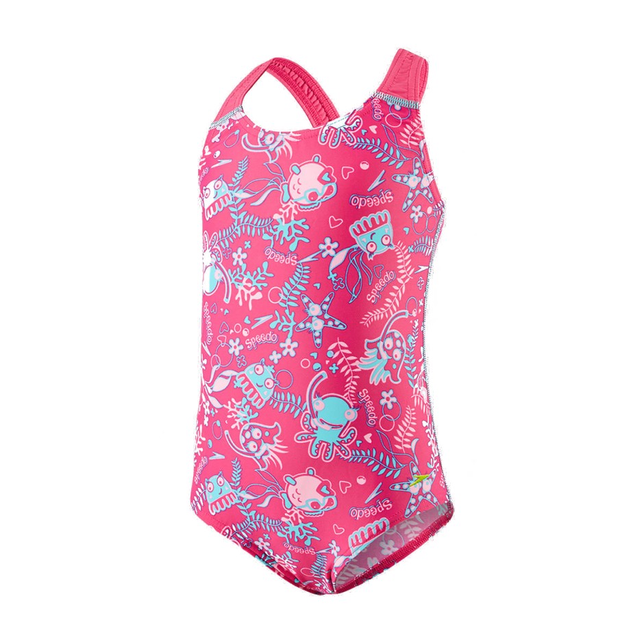 SPEEDO SEASQUAD ALLOVER 1 PIECE 8-10902B434 Fuchsia