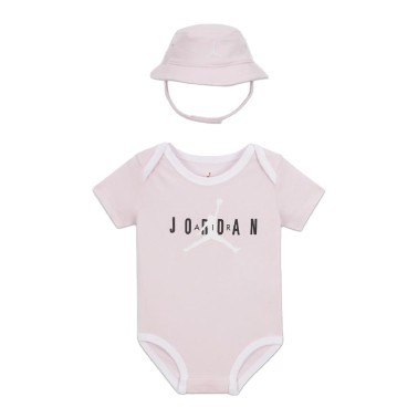 JORDAN HBR BUCKET HAT & BODYSUIT 2PC SET NJ0576-A9Y Pink