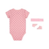 JORDAN GIRLS MONOGRAM 3PC SET NJ0717-AF4 Pink Image 0