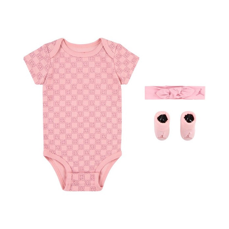 JORDAN GIRLS MONOGRAM 3PC SET NJ0717-AF4 Pink